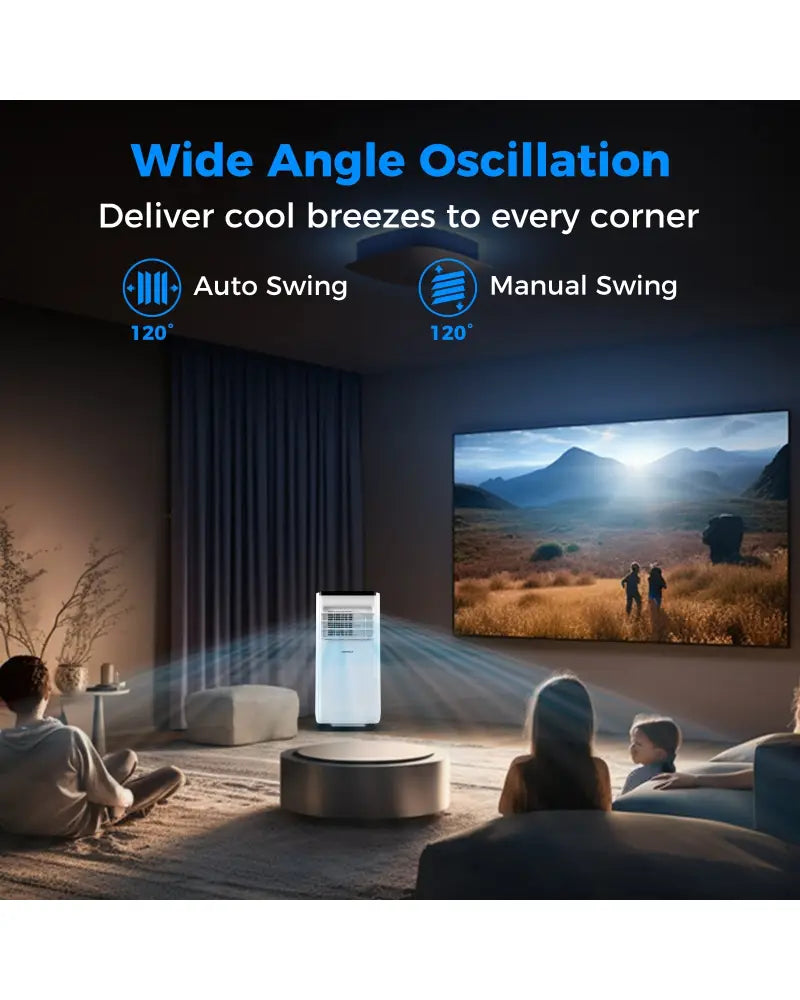 10000 BTU Portable Air Conditioner with Remote Control Cools up to 350 Sq.Ft - White - Portable Air Conditioners