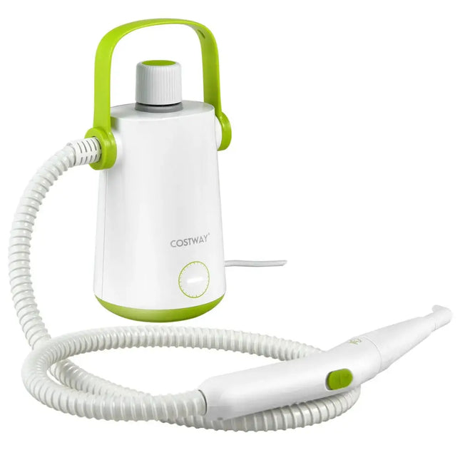 1000W Multifunction Portable Hand-held Steam Cleaner with 10 Accessories-Green Costway