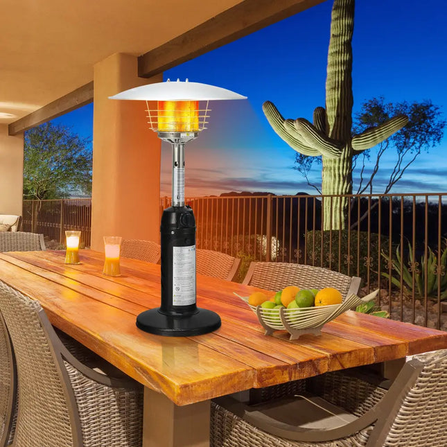 11 000 BTU Portable Tabletop Propane Patio Standing Heater-Black - Black - Patio Heaters