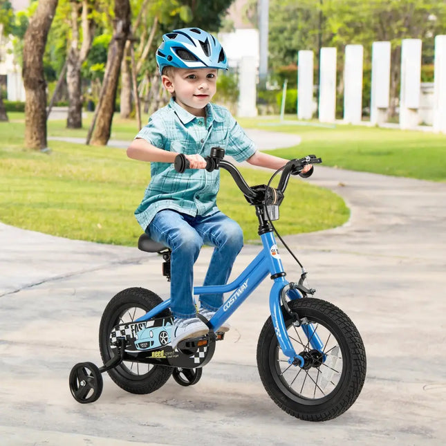 12 Inch Kids Bike with Removable Training Wheels for Aged 3 - 4 Years Old - Oasis Home Essentials