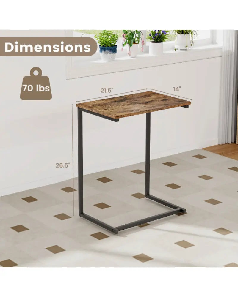 14-Position Adjustable Floor Chair & C-Shaped End Table Set - Living Room