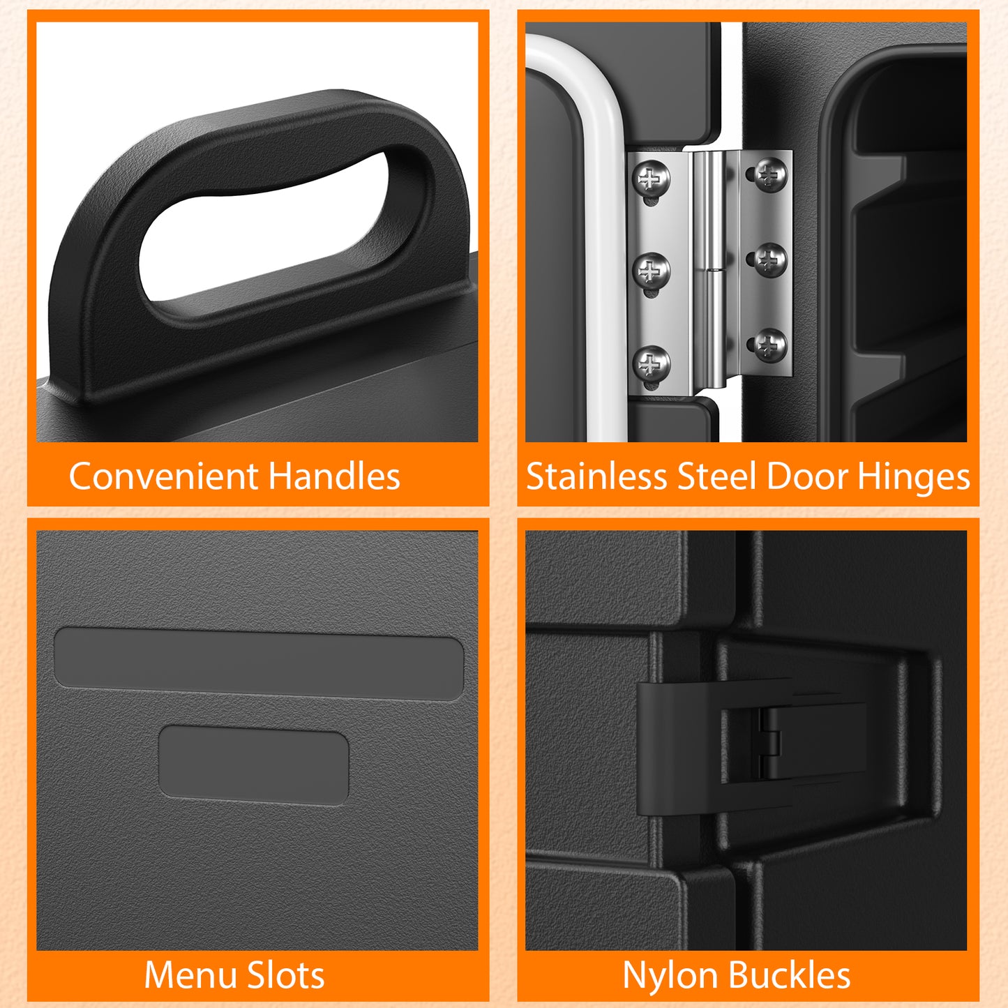 81 Quart Capacity End-loading Insulated Food Pan Carrier-Black