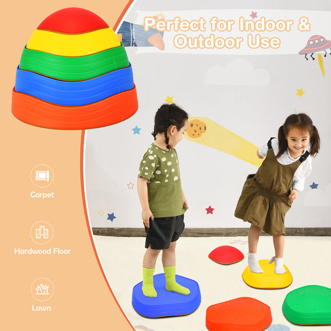 5 Pieces Kids Balance Stepping Stones - Multicolor - Toy Sports