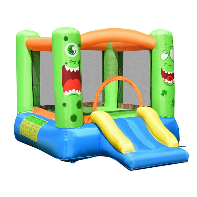 Inflatable Bounce House Jumper Castle Kid’s Playhouse with Long Slide - Bounce House
