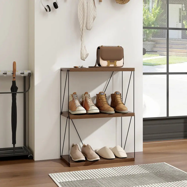 2/3/4/5-Tier Multipurpose Display Rack with Metal Frame-3-Tier Costway