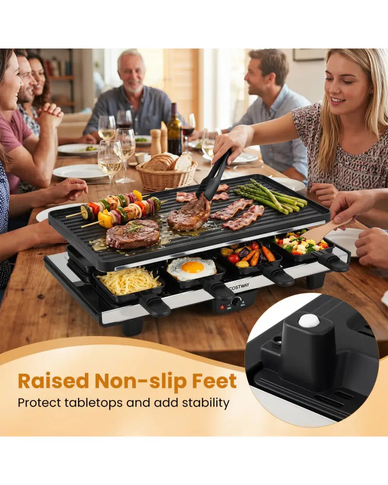 2-in-1 Table Grill and Griddle with Reversible Nonstick Plate for 8 - Cookware & Bakeware