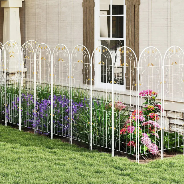 2 Pack 71 x 20 Inch Metal Garden Trellis Rustproof Plant Support for Climbing Plants-White - White - Plant Supports