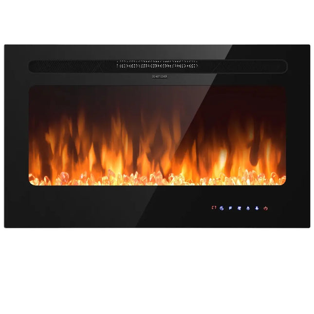36 Inch Electric Fireplace Insert Wall Mounted with Timer - Oasis Home Essentials