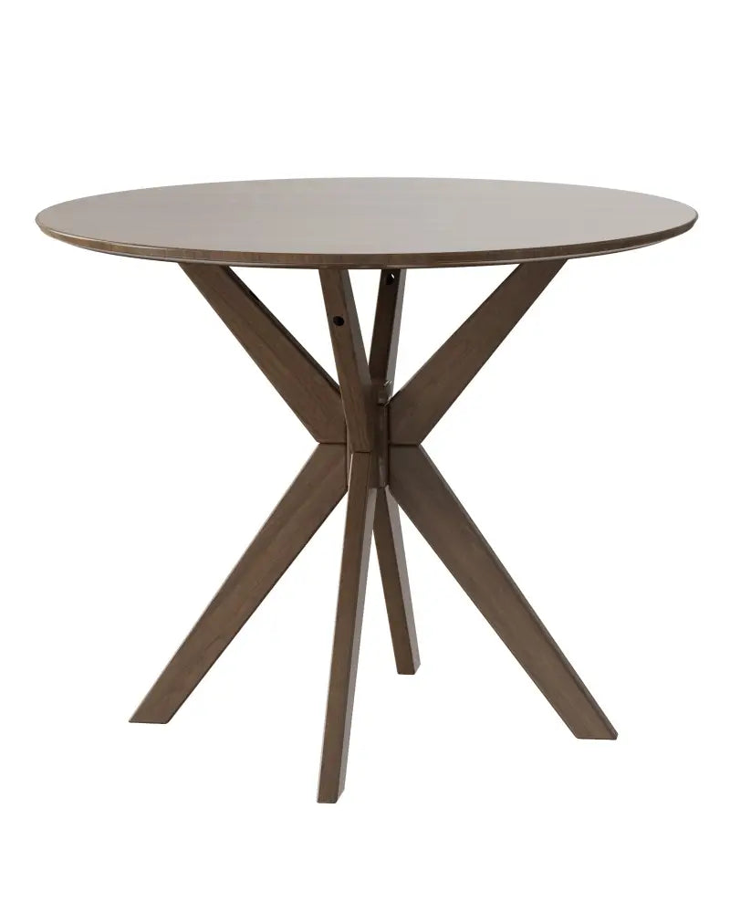 36 Inch Round Wood Dining Table with Intersecting Pedestal Base - Dining Tables