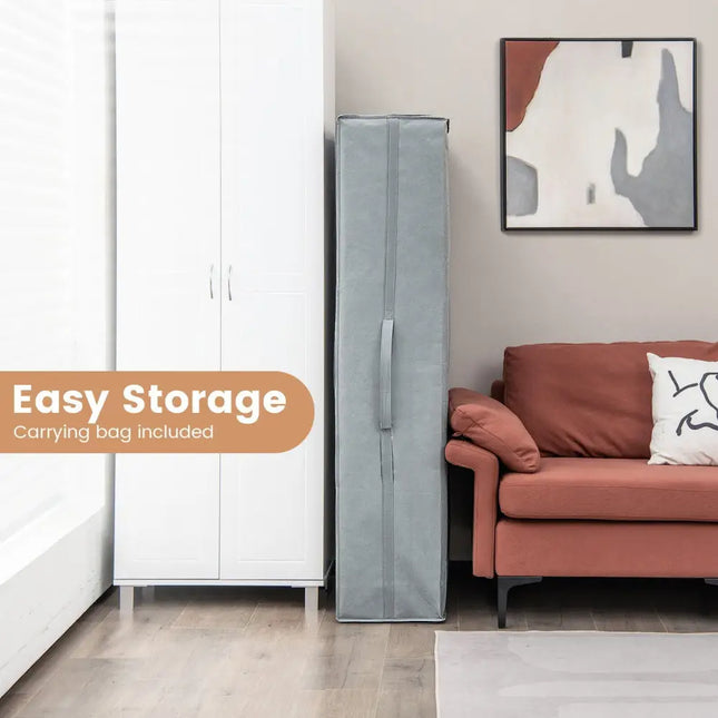 4 Inch Tri-fold Cooling Gel Memory Foam Mattress-Queen Size Costway