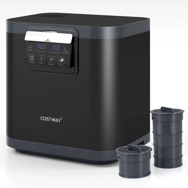 4 L Electric Composter with Lid and LED Display for Kitchen-Black Costway