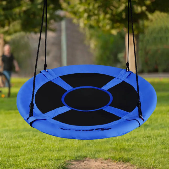 40 Inch Flying Saucer Tree Swing Indoor Outdoor Play Set-Blue - Blue - Swing & Playsets