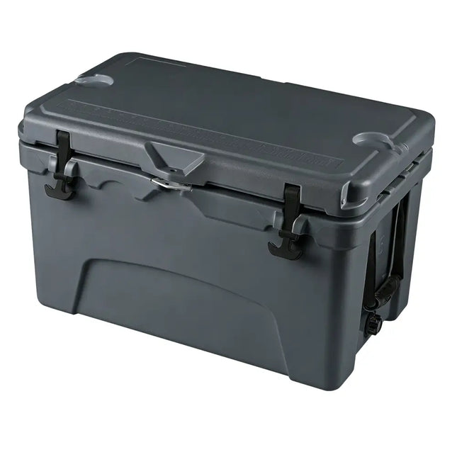 45 Quart Portable Hard Cooler Insulated Ice Chest Keeps Cool for up to 6 Days-Gray - Gray - Coolers