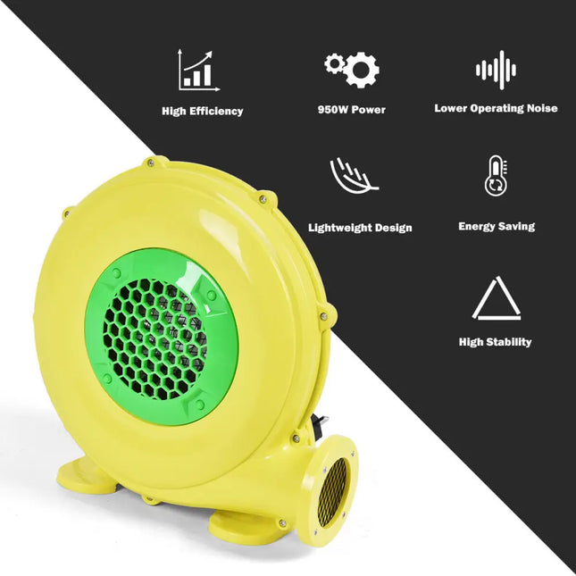 480W 0.6 HP Air Blower Pump Fan for Inflatable Bounce House - Yellow - Air Blowers