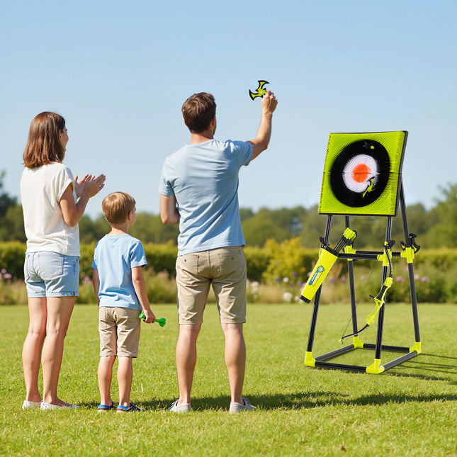 4 in 1 Throwing Target Set Kids Throwing Game with Bristle Target