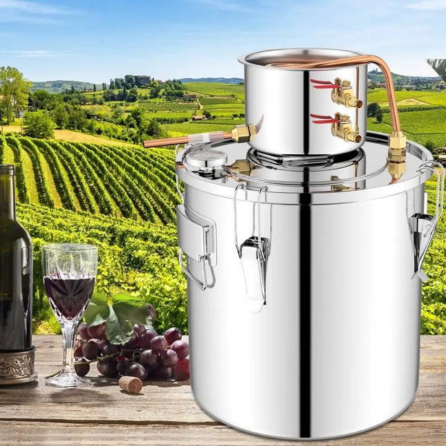 5 Gal 40 L Water Juicer Maker with 2 Stainless Steel Pots-5 Gal Costway
