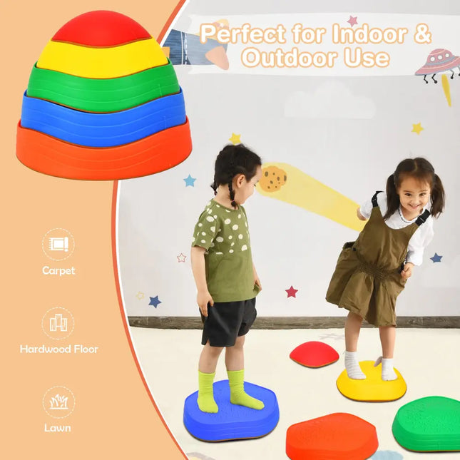 5 Pieces Kids Balance Stepping Stones - Multicolor - Toy Sports
