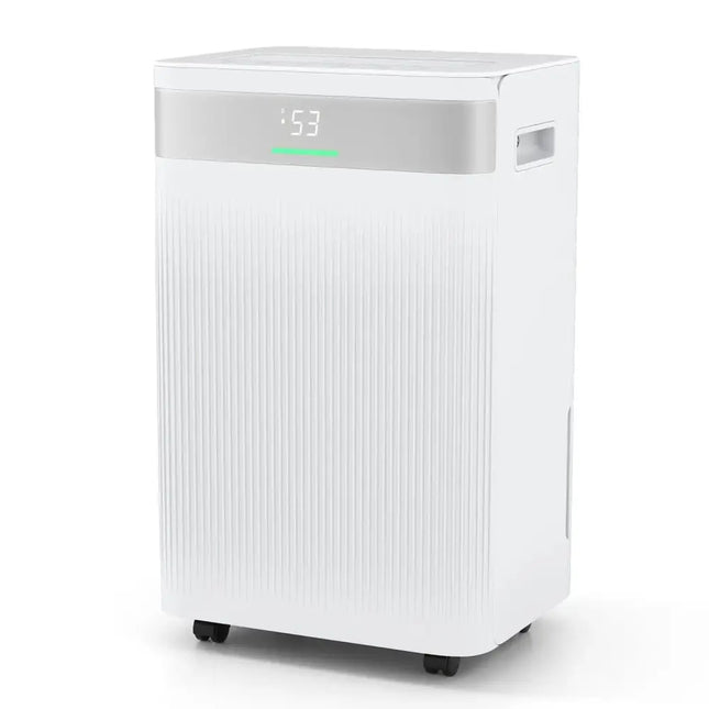 54 Pints Dehumidifier for Home 4500 Sq.Ft Dehumidifier-White Costway