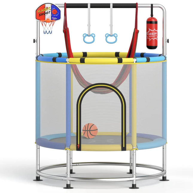 55’’ Kids Trampoline Gift for for 3-6 Years Old Boys and Girls-Navy - Navy - Trampolines
