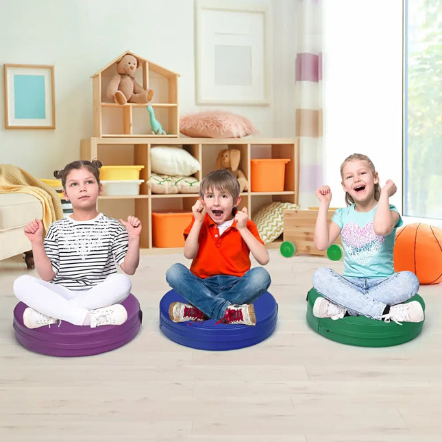 6 Pieces 15 Inch Round Toddler Floor Cushions for Kids-Multicolor - Multicolor - Kids Chairs & Seating
