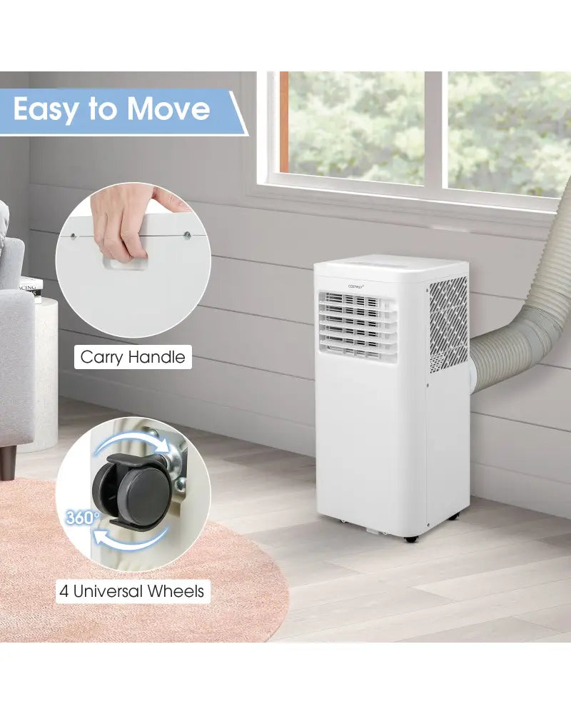 6000 BTU(SACC) Portable Air Conditioner Cools 250 Sq.Ft - White - Portable Air Conditioners