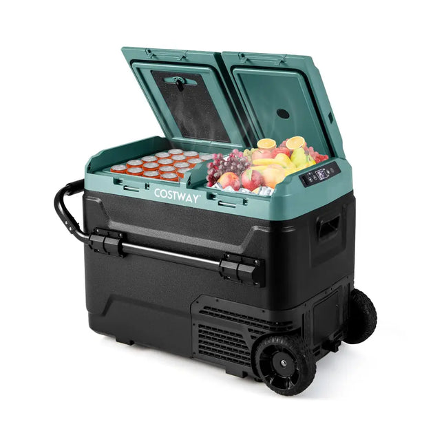 64QT Portable Compressor Fridge Freezer for Vehicles Camping Travel Truck RV Boat-Green - Green - Coolers