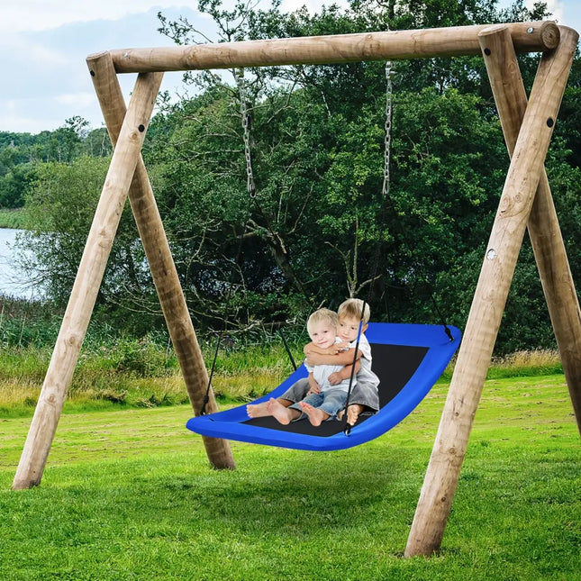 700lb Giant 60 Inch Platform Tree Swing for Kids and Adults-Blue - Blue - Swing & Playsets