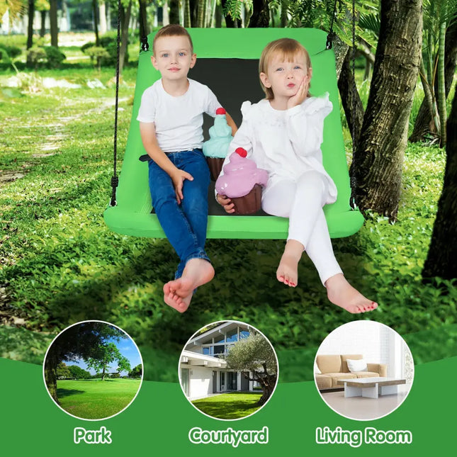 700lb Giant 60 Inch Platform Tree Swing for Kids and Adults-Green - Green - Swing & Playsets