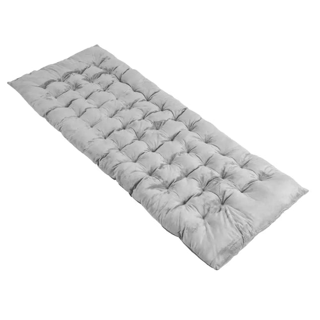 75 x 27.5 Inch Camping Cot Pads with Soft and Breathable Crystal Velvet-Gray - Gray - Air Mattresses & Sleeping Bags