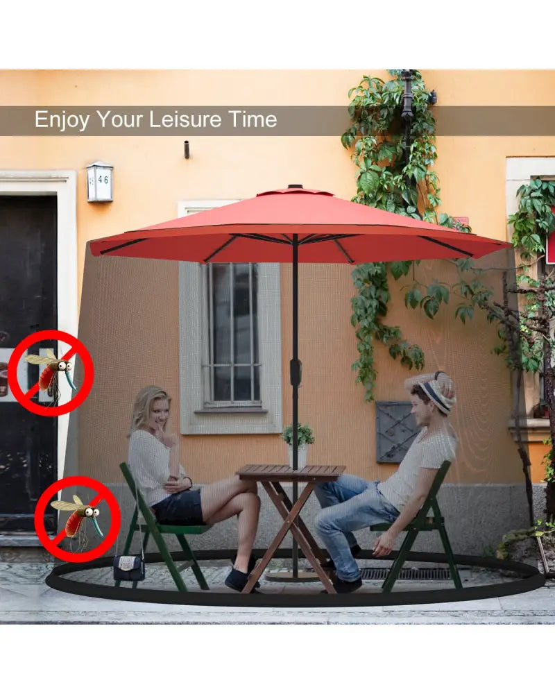 9 -10 Feet Outdoor Umbrella Table Screen Mosquito Bug Insect Net - Outdoor Umbrellas