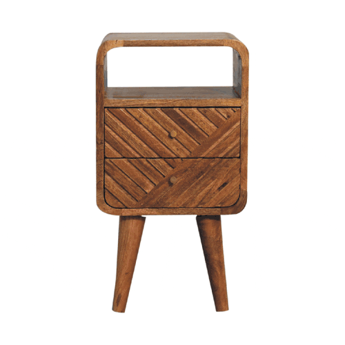 Mini Lille Curved Nightstand - Oasis Home Essentials