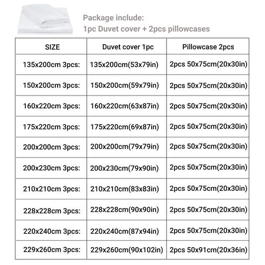 3-Piece Polyester Duvet Cover Set with Pillowcases – Queen/King