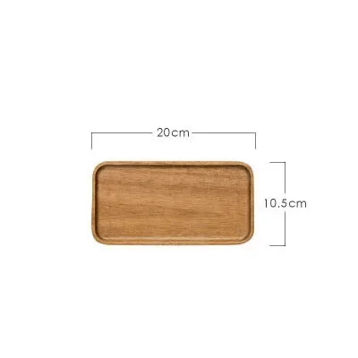 Wooden Bamboo Serving Tray – Rectangular Plate for Tea, Fruit, & Snacks
