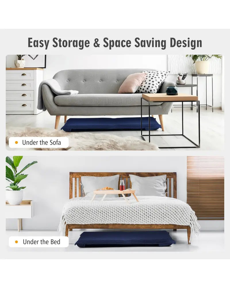 Adjustable 6 positions Folding Lazy Man Sofa Chair Floor Chair-Navy - Navy - Floor Chairs