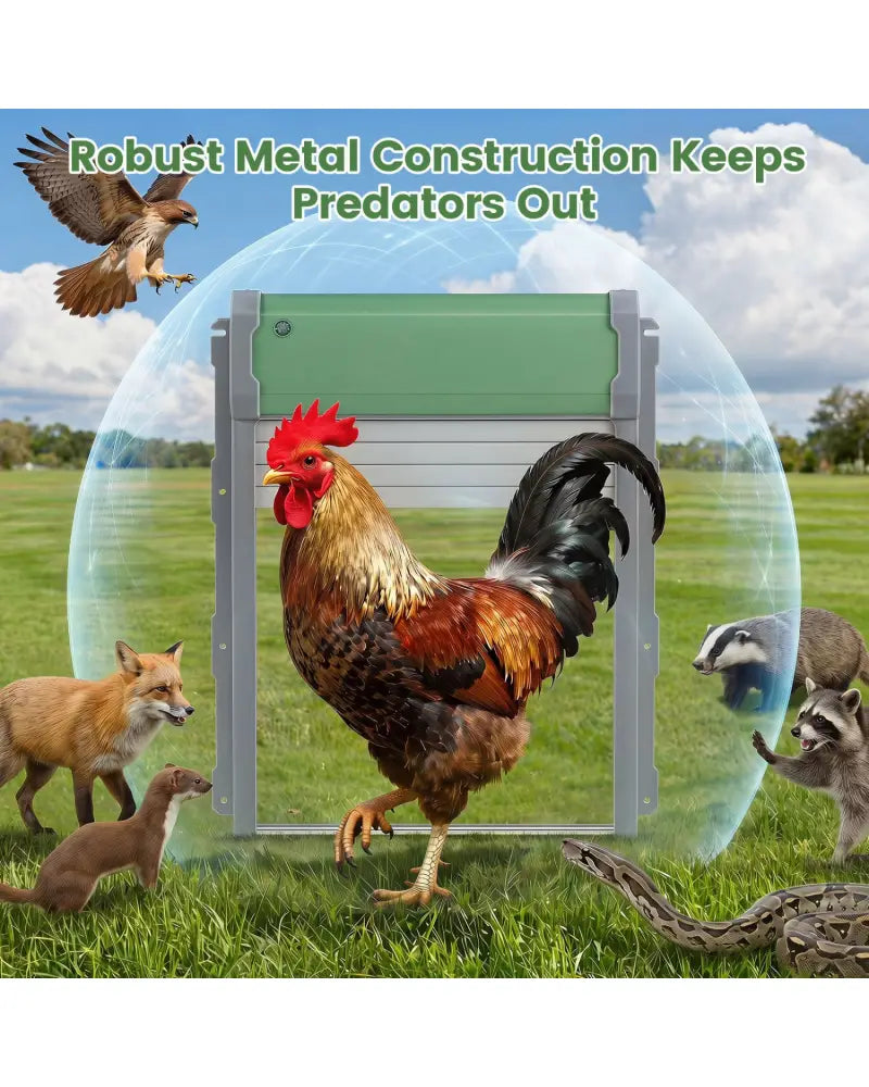 Automatic Chicken Coop Door with Remote Control and Light Sensor Timer - Chicken Coops