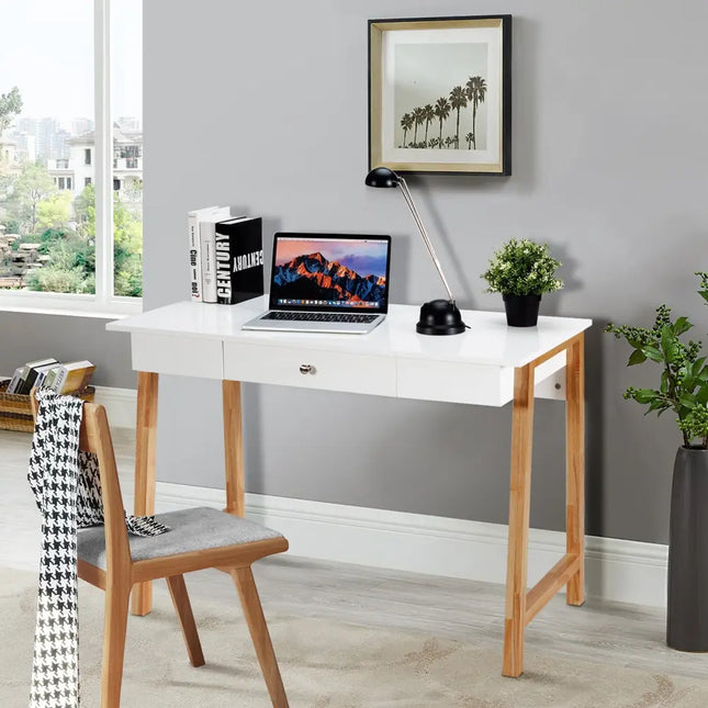Computer Desk Laptop PC Writing Table - Natural - Writing Desks