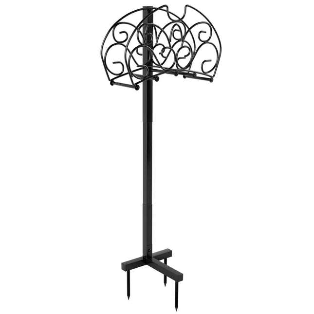 Detachable Freestanding Hose Holder for Outdoor Yard Garden Lawn - Black - Garden Tools