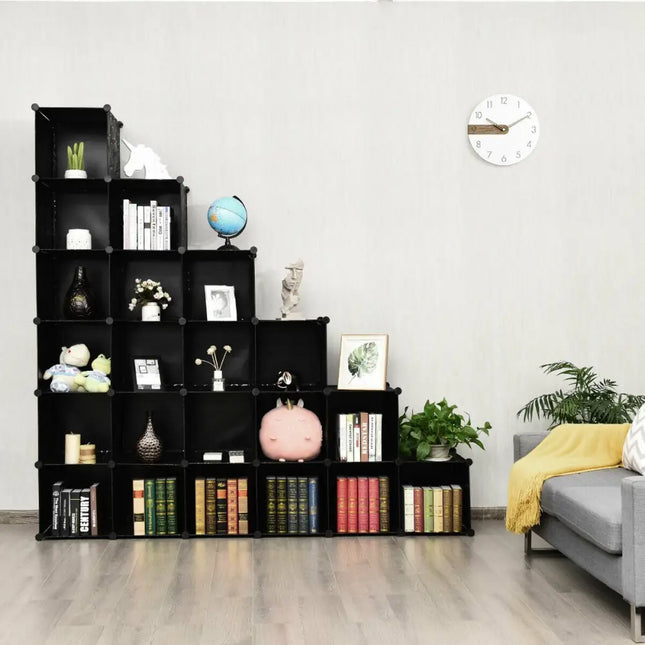 DIY 30 Cube Portable Closet Clothes Wardrobe Cabinet - Transparent - Clothing & Closet Storage