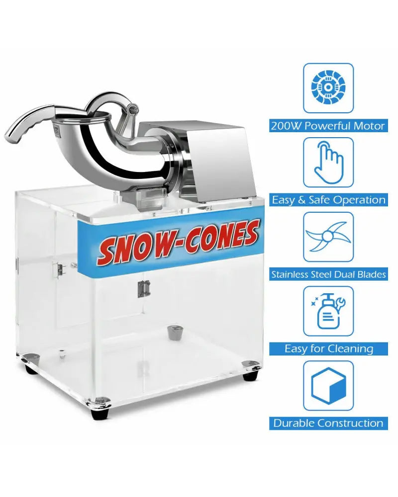 Electric Snow Cone Machine Ice Shaver Maker - Ice Crushers & Shavers