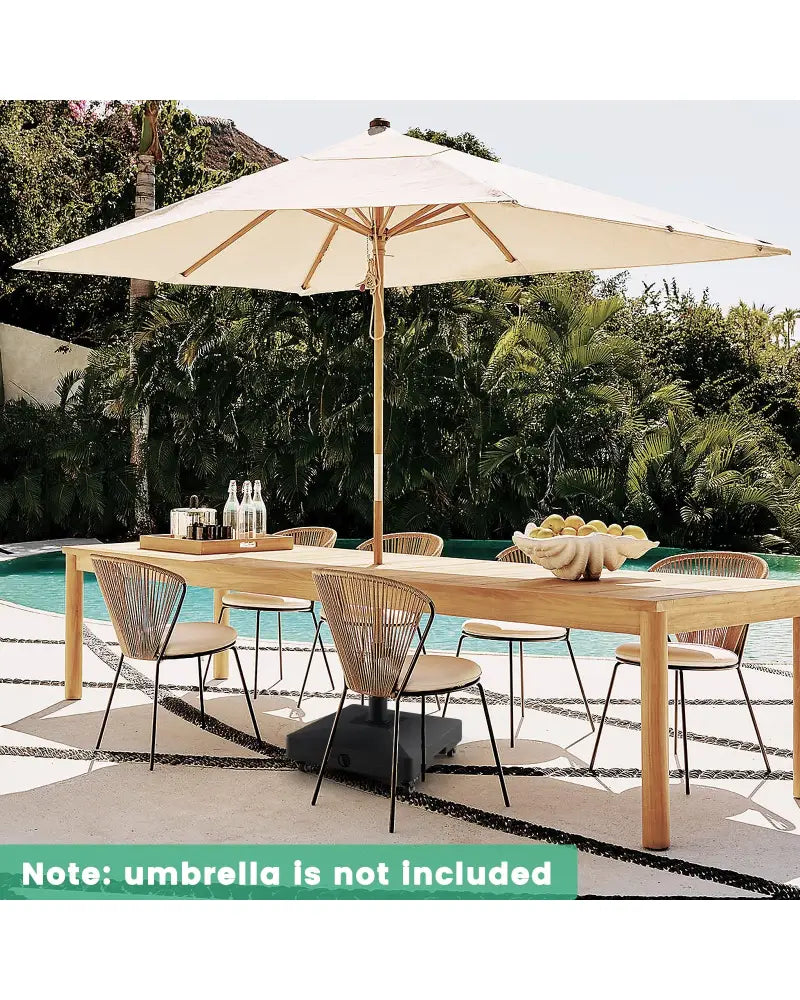 Fillable Umbrella Base Stand with Lockable Universal Wheels - Black - Outdoor Umbrella Bases