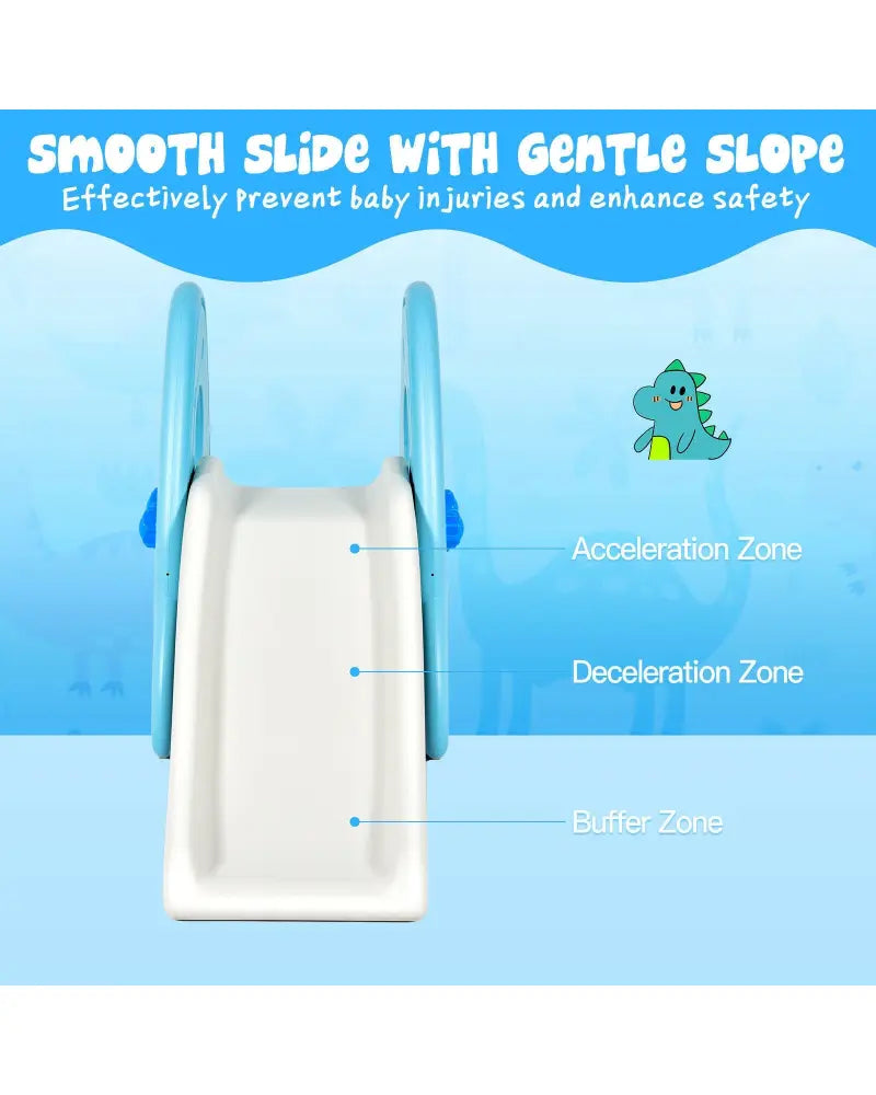 Freestanding Baby Slide Indoor First Play Climber Slide Set for Boys Girls-Blue - Blue - Climbers & Slides