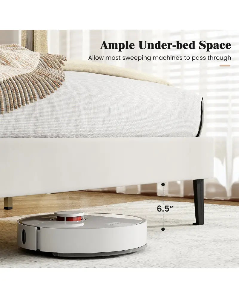 Full Size Velvet Upholstered Platform Bed Frame - Simple Bed Frame