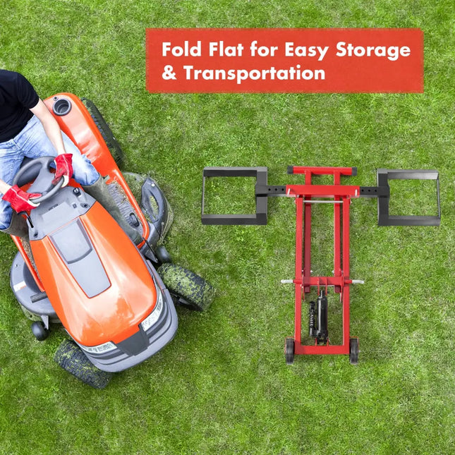 Hydraulic Lawnmower Lift Jack for Tractors and Zero Turn Riding Lawn Mowers - Lawn Care Tools