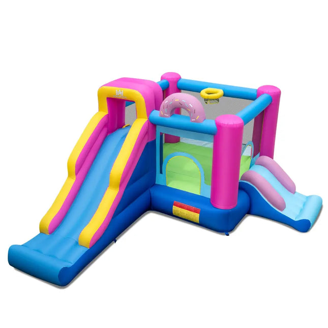 Inflatable Bounce House with Slides and Basketball Hoop (without Blower) - Bounce House