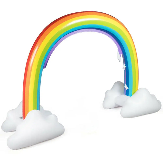 Inflatable Rainbow Sprinkler Backyard Games Outside Water Toy Yard - Multicolor - Lawn Games