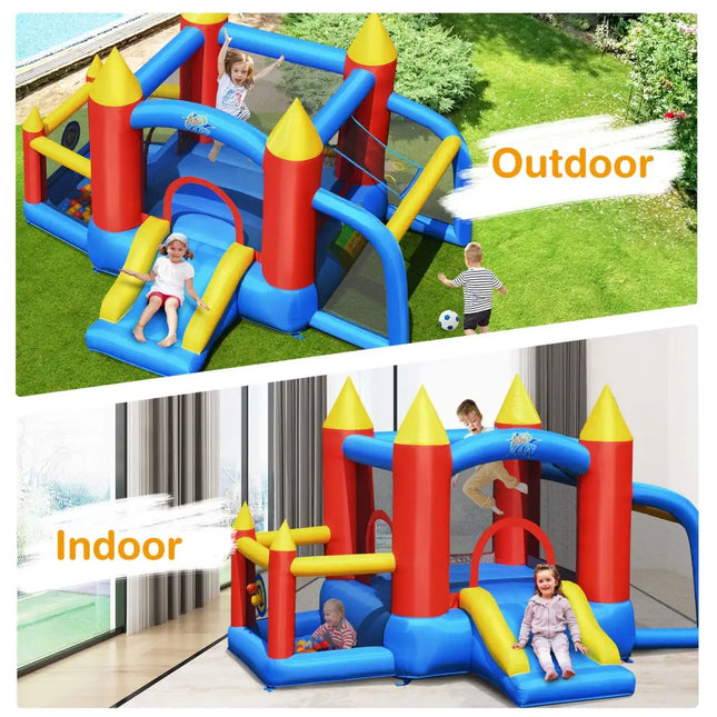 Inflatable Soccer Goal Ball Pit Bounce House Without Blower - Bounce House