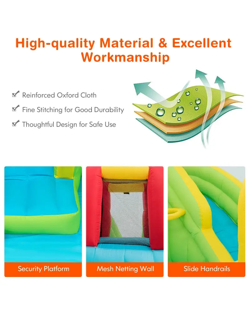 Inflatable Splash Jump Slide Water Bounce without Blower - Inflatable Water Slides