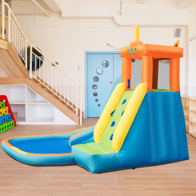 Inflatable Water Slide Kids Bounce House with 680W Blower - Inflatable Water Slides
