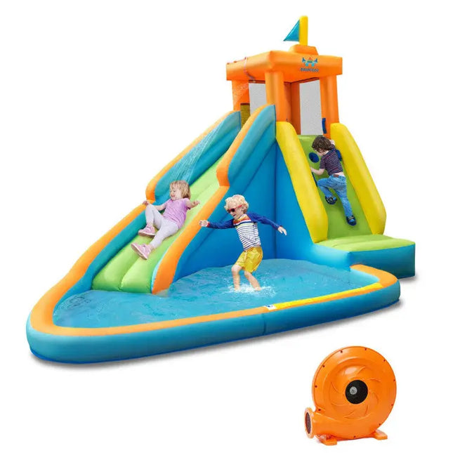 Inflatable Water Slide Kids Bounce House with 740W Blower - Inflatable Water Slides