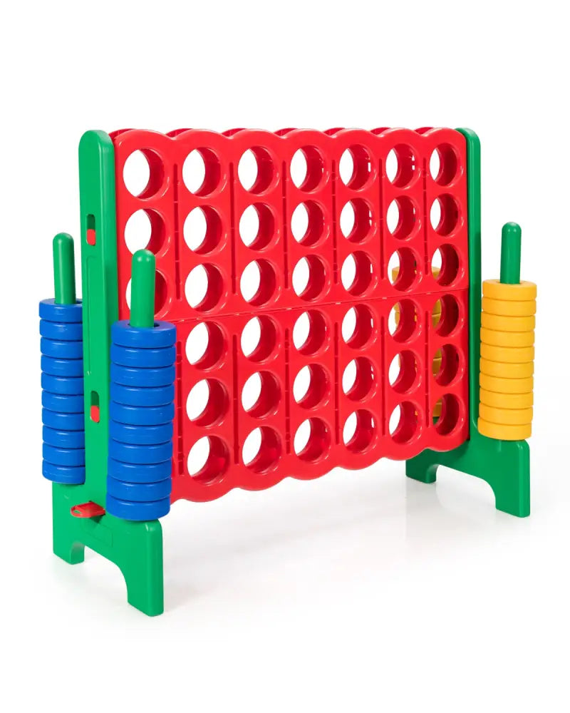 Jumbo 4-to-Score Giant Game Set with 42 Jumbo Rings and Quick-Release Slider-Green - Green - Lawn Games